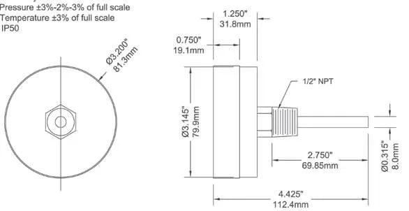2.5" Back Connection