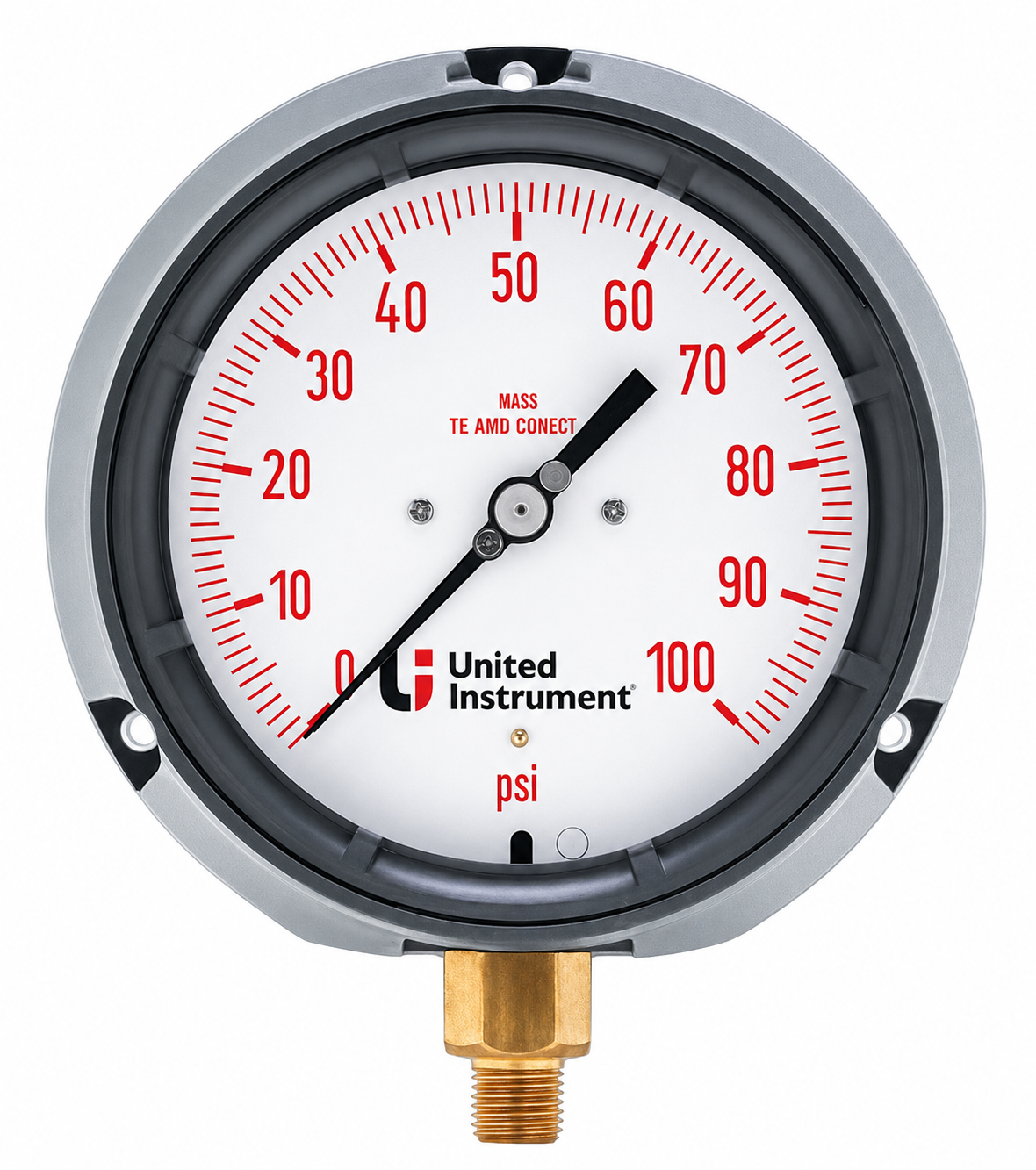 Pressure gauge with red markings
